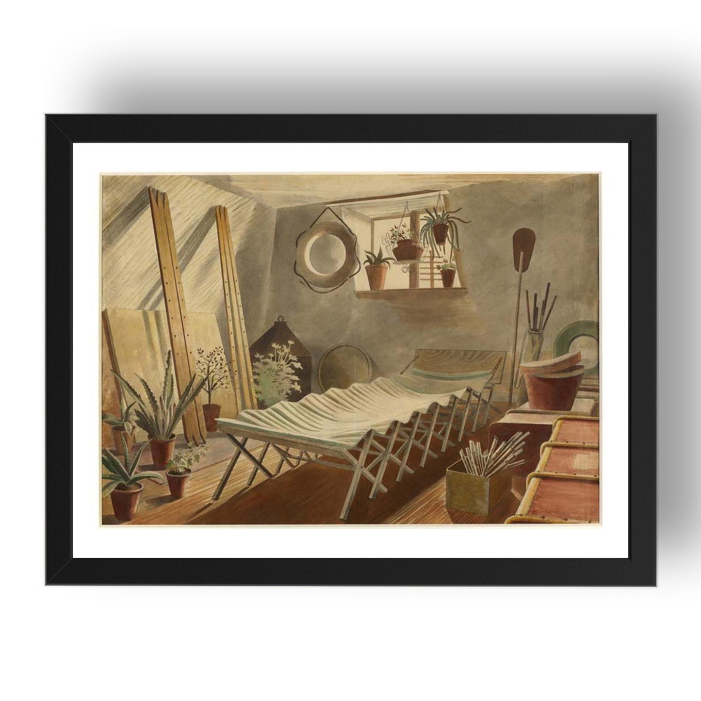 Camp Bed Ravilious by Eric Ravilious, 17x13" Frame