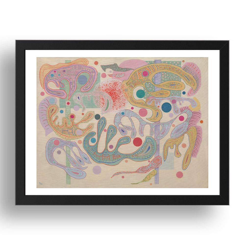 CAPRICIOUS FORMS by Wassily Kandinsky, 17x13" Frame