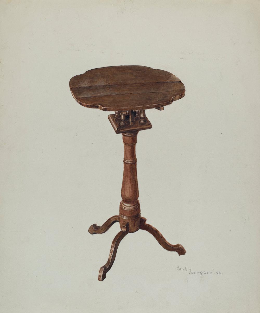 Carl Buergerniss:Candle Table,16x12"(A3) Poster