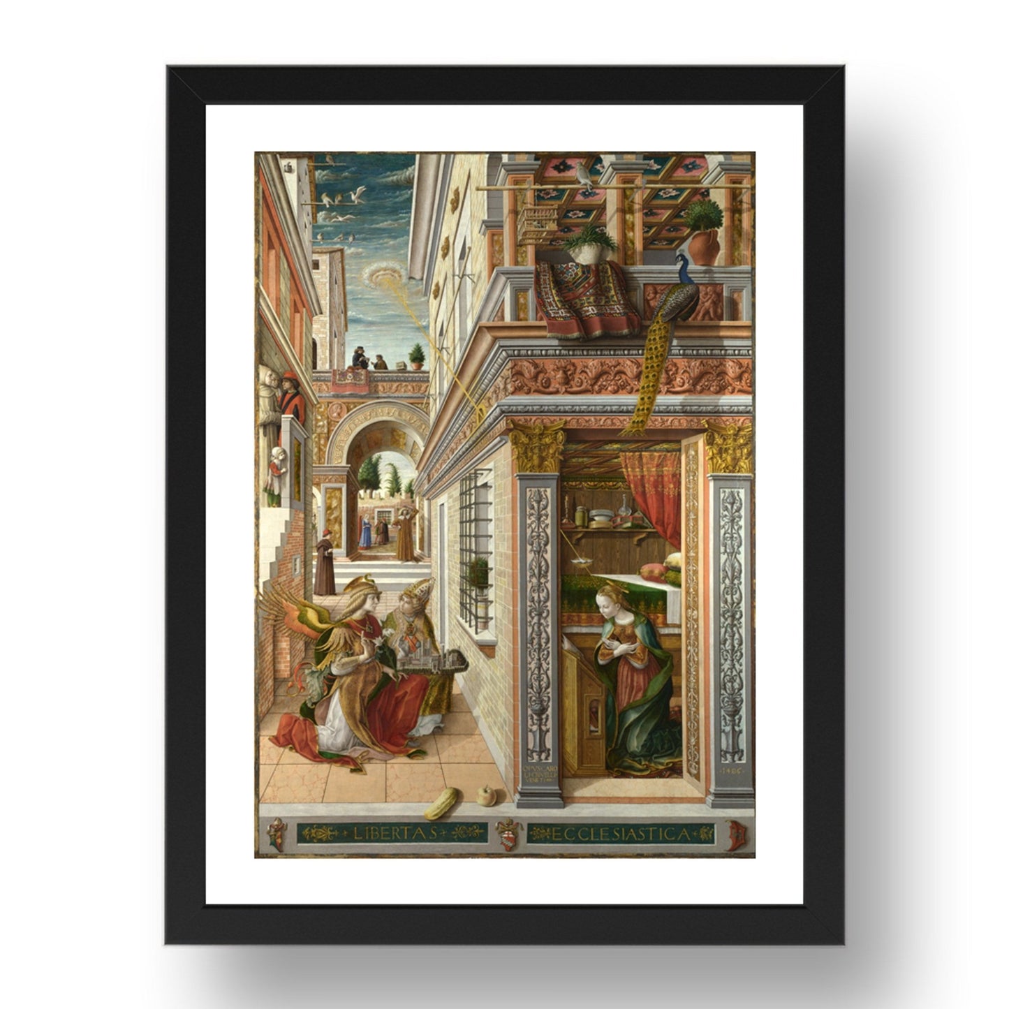 Carlo Crivelli: The Annunciation, with Saint Emidius, Poster in 17x13"(A3) Frame