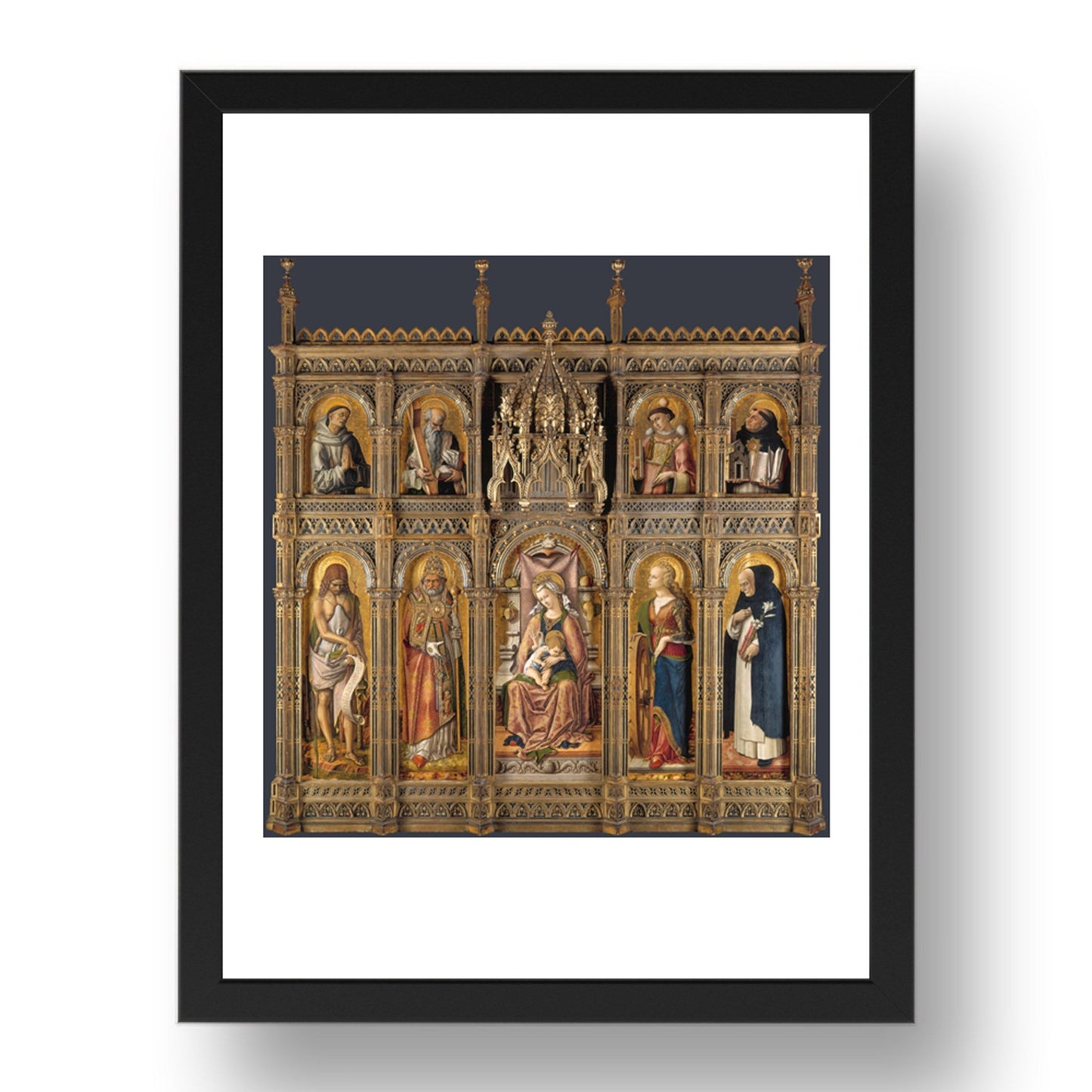 Carlo Crivelli: The Demidoff Altarpiece, Poster in 17x13"(A3) Frame