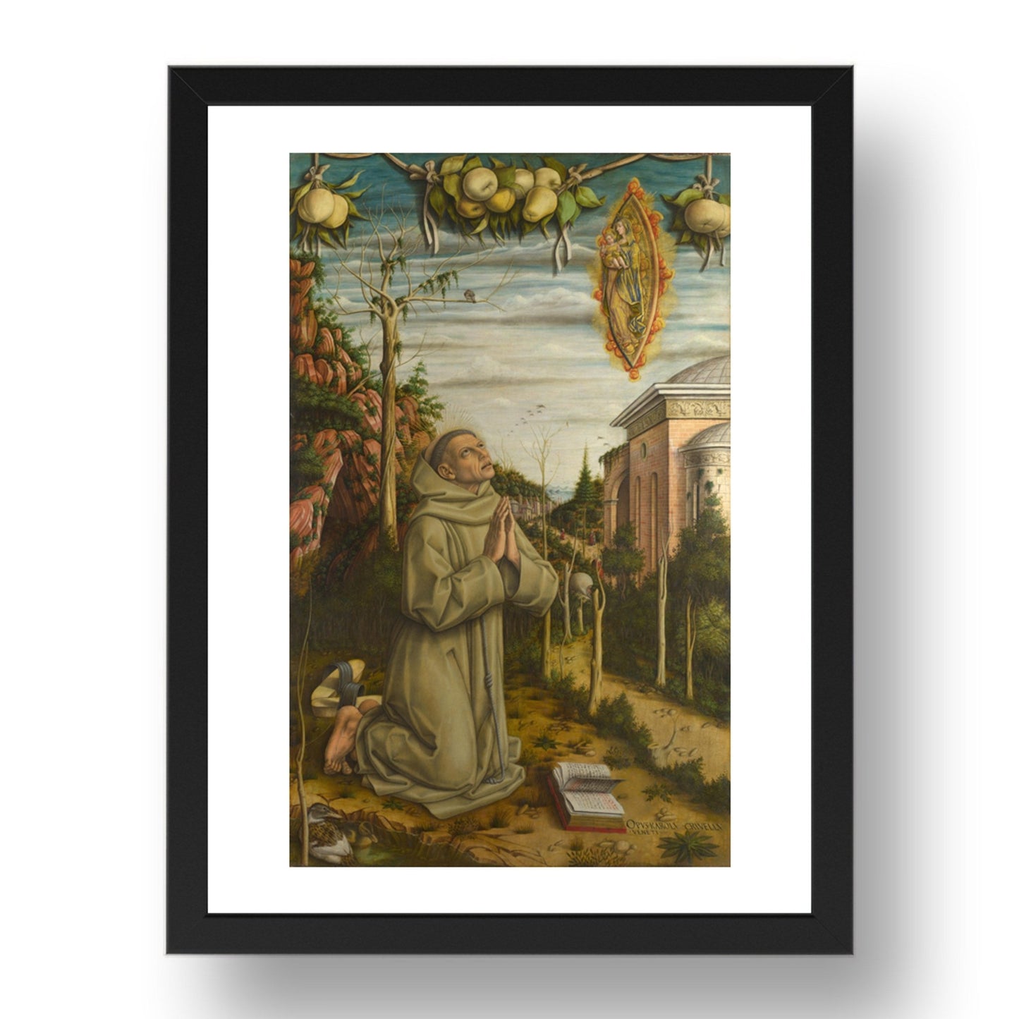 Carlo Crivelli: The Vision of the Blessed Gabriele, Poster in 17x13"(A3) Frame