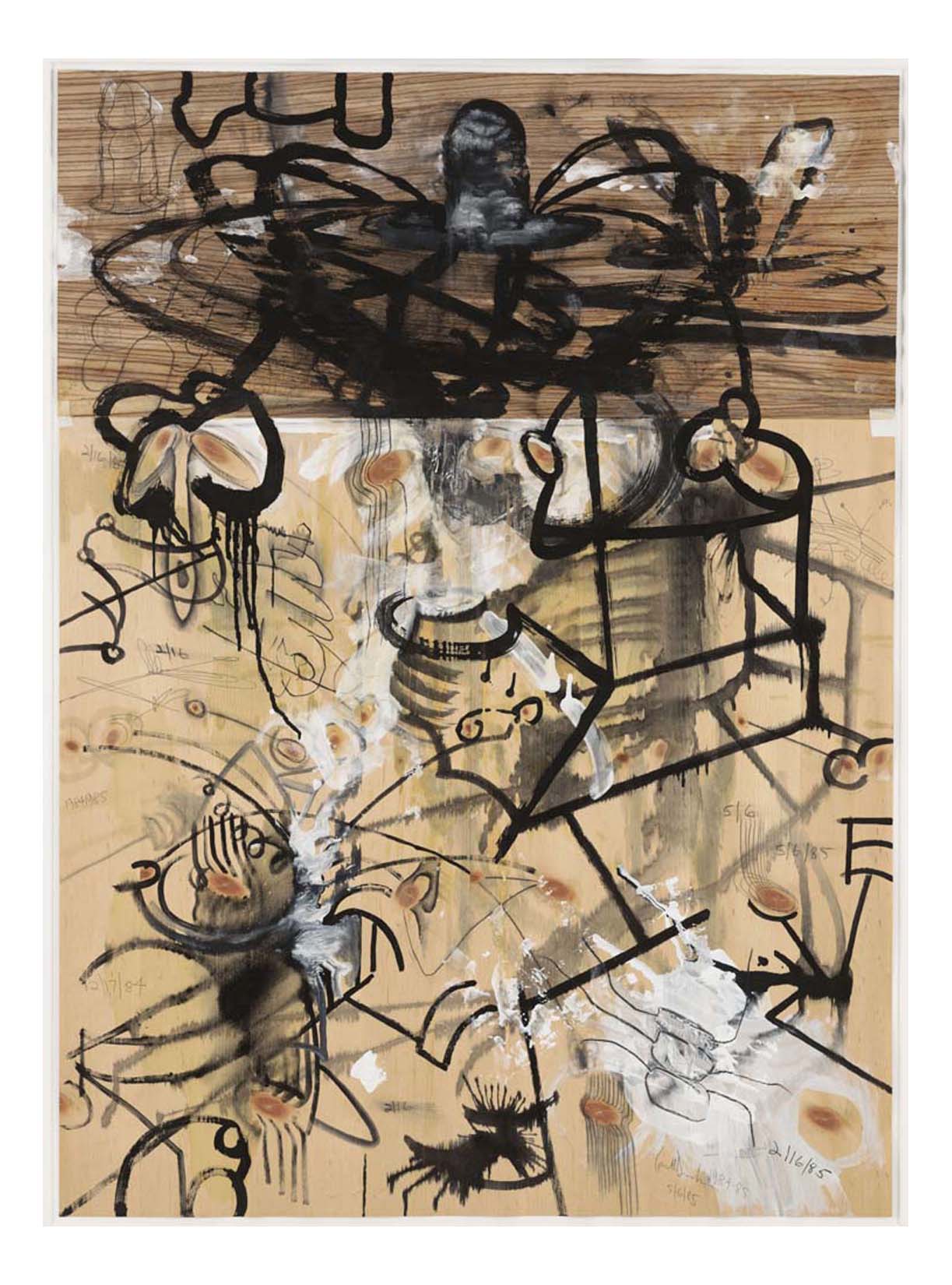 Carroll Dunham - Untitled (2), 16x12" (A3) Poster Print