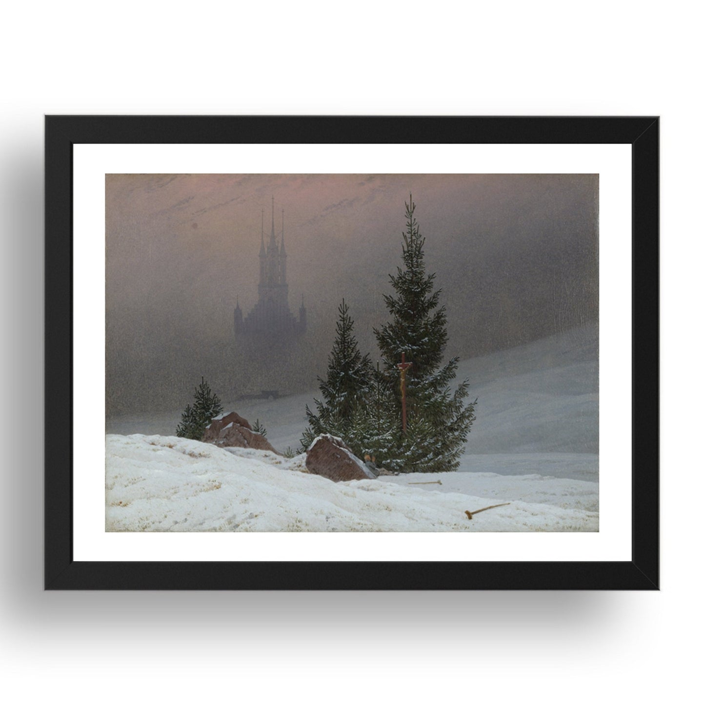 Caspar David Friedrich: Winter Landscape, Poster in 17x13"(A3) Frame