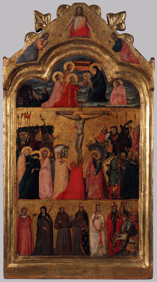 Centrepiece of a Polyptych, vintage artwork by Giovanni Baronzio, 12x8" (A4) Poster
