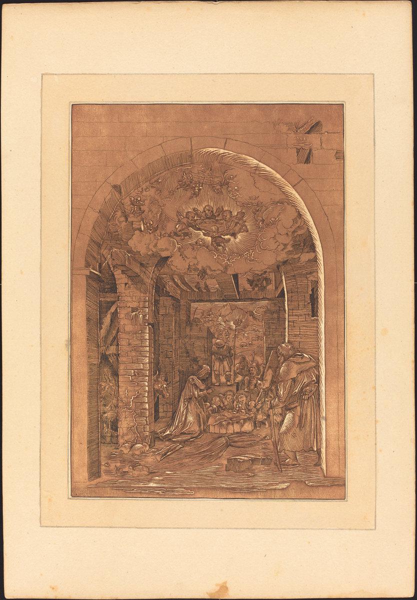 Cesare Pollini:The Adoration of the Shepherds,16x12"(A3) Poster