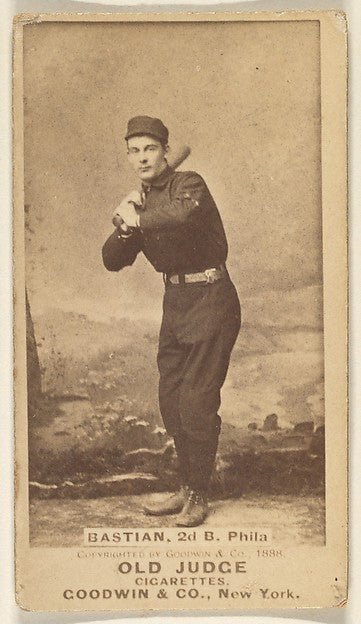 Charlie Bastian 2nd Base Philadelphia from the Old Judge se-16x12"(A3) Poster