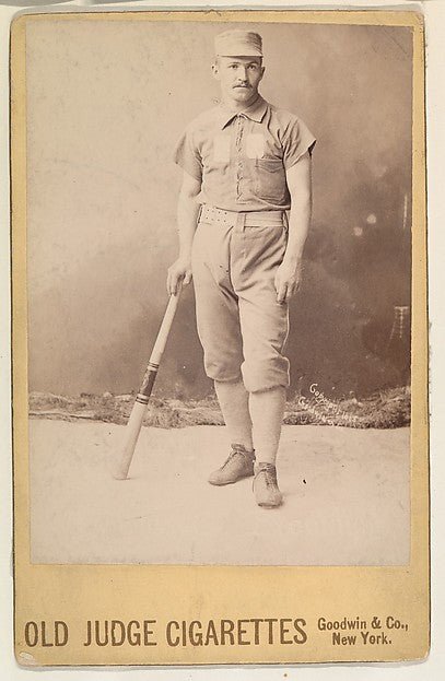 :Charlie Reynolds Catcher Brooklyn from the series Old Judge Cigarettes 1887, vintage artwork, 16x12"(A3) Poster Print