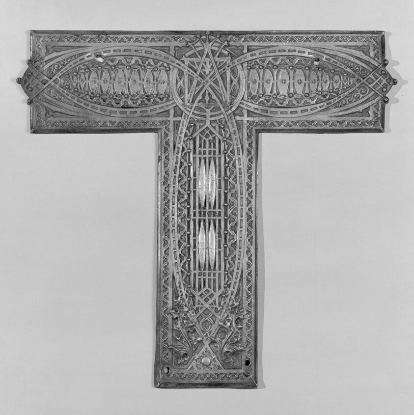 Chicago Stock Exchange Building by First Floor Elevator Enclosure Grille T-Plate by Adler & Sullivan, architects; American, 1883-1896, 23x16"( A2 size ) Poster Print