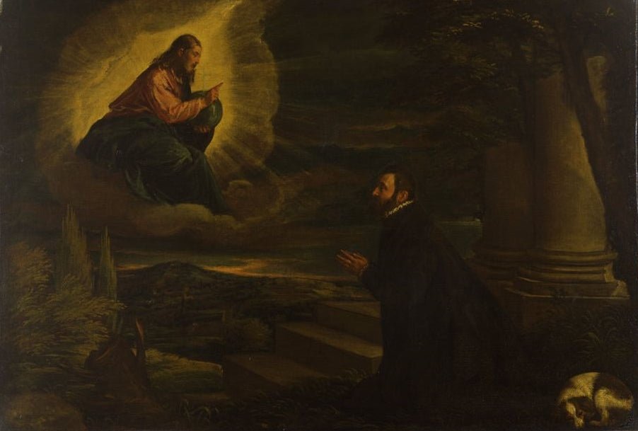 Christ Appearing to a Nobleman, vintage artwork by Leandro Bassano, A3 (16x12") Poster Print