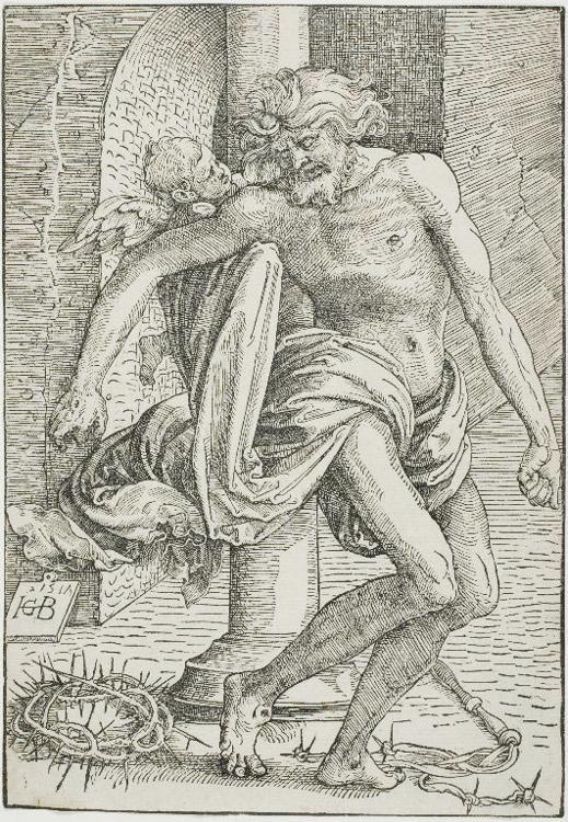 Christ at the Column of Torture, vintage artwork by Hans Baldung, A3 (16x12") Poster Print