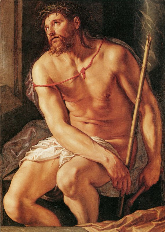 Christ in Distress, vintage artwork by Hendrick Goltzius, 12x8" (A4) Poster