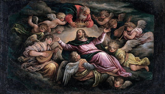 Christ in Glory, vintage artwork by Francesco Bassano  the Younger, 12x8" (A4) Poster