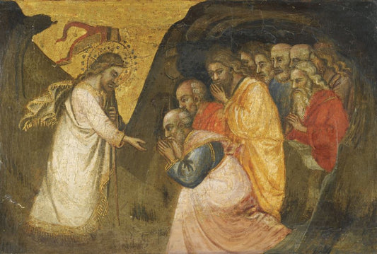 Christ in Limbo, vintage artwork by Spinello Aretino, 12x8" (A4) Poster