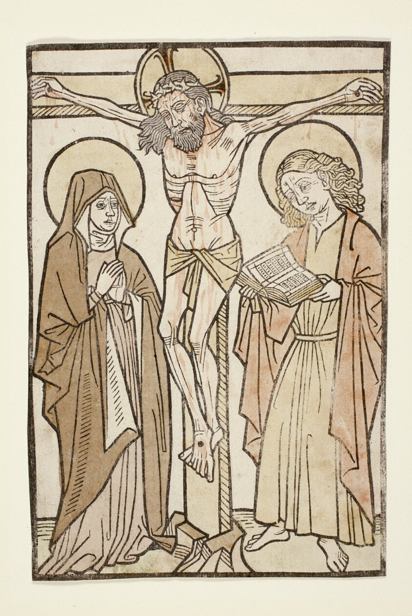 Christ on the Cross Between Mary and Saint John by Unknown Artist, 23x16"( A2 size ) Poster Print
