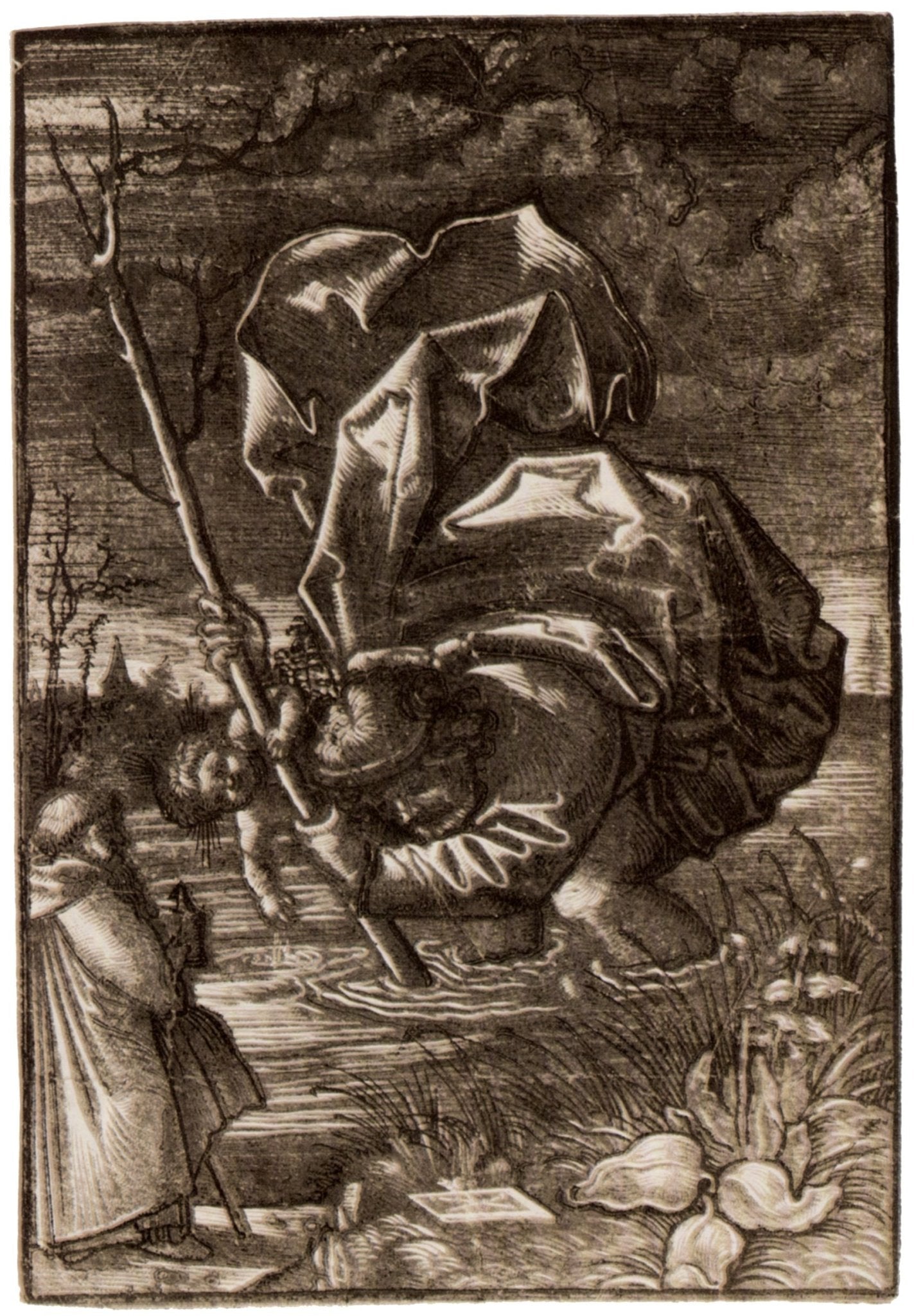 Christophorus, vintage artwork by Hans Wechtlin, A3 (16x12") Poster Print