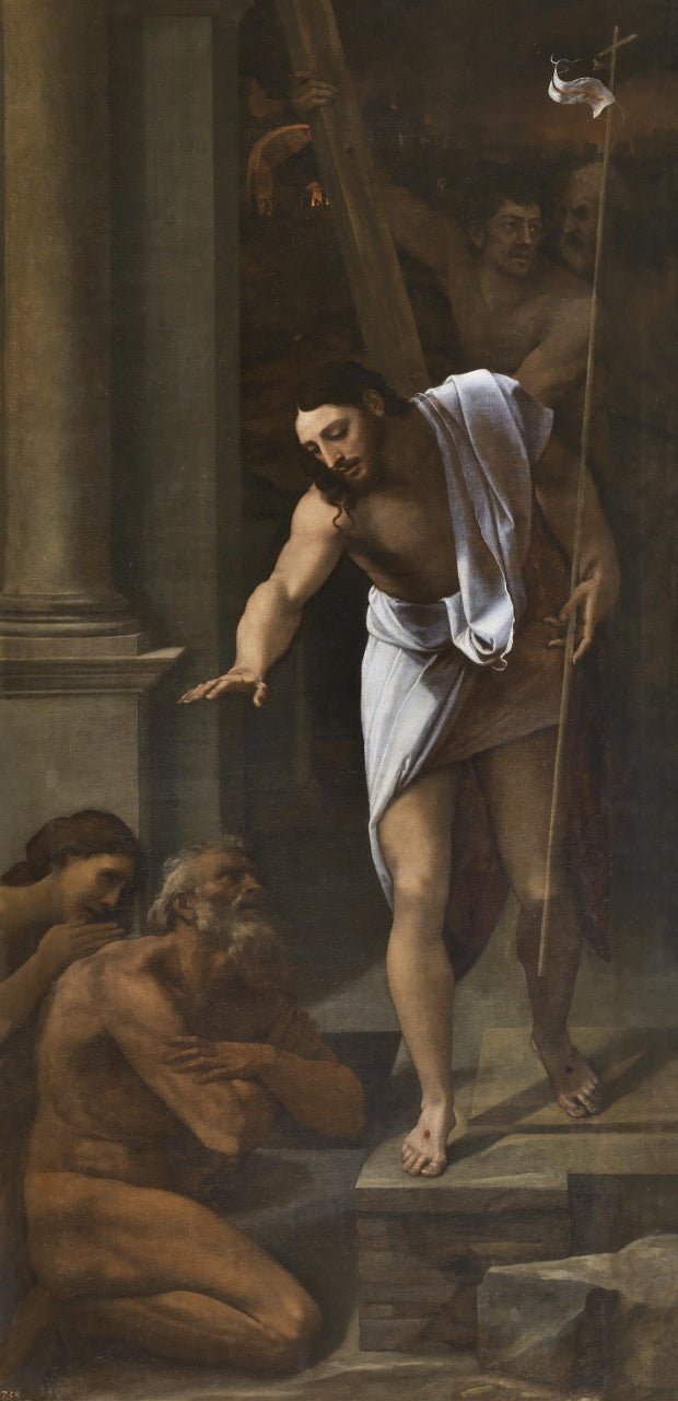 Christ's Descent into Limbo, vintage artwork by Sebastiano del Piombo, A3 (16x12") Poster Print