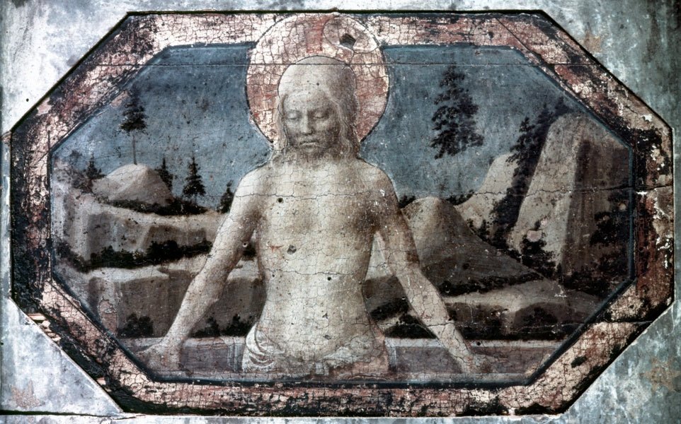 Christus im Grabe, vintage artwork by Jacopo Bellini, A3 (16x12") Poster Print