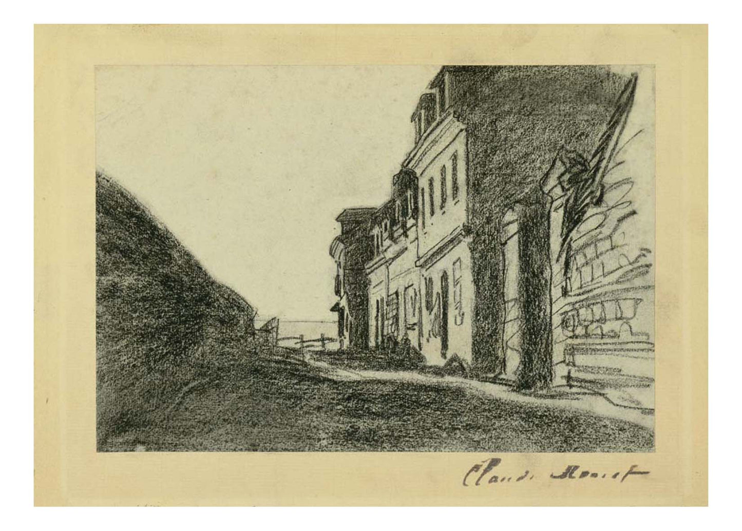 Claude Monet - Maisons pres de la mer, 16x12" (A3) Poster Print