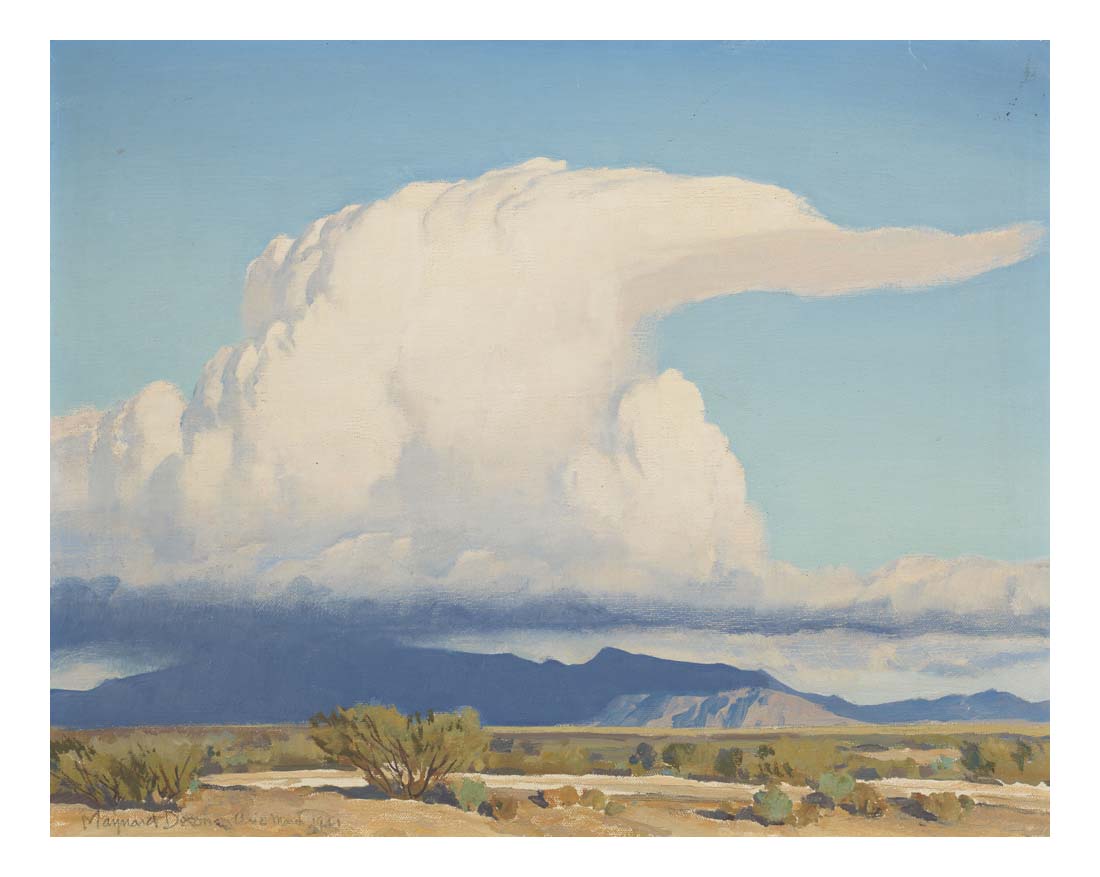 cloud, Classic Vintage Landscape by Maynard Dixon, Classic American Western Art, 16x12" (A3) Poster Print