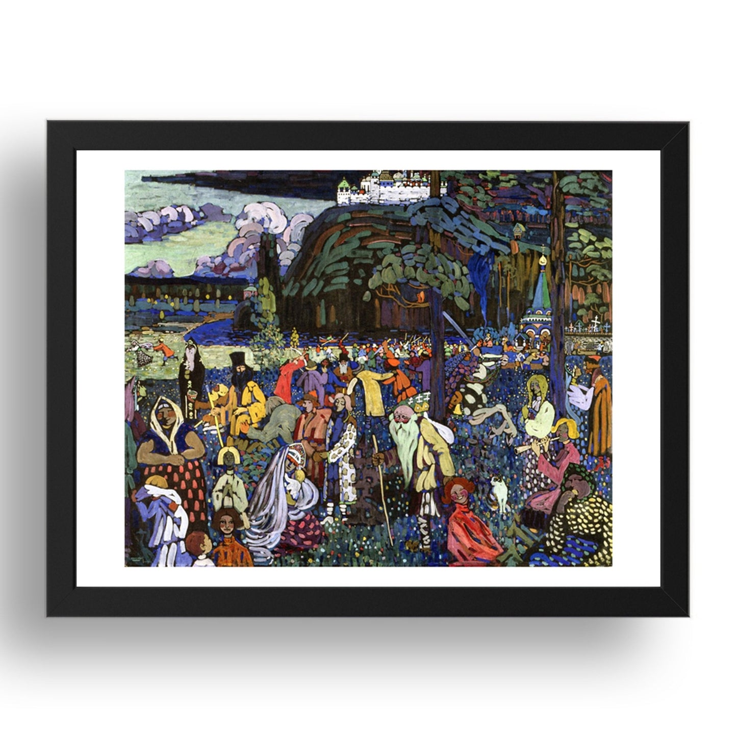 Colorful Life 1907 by Wassily Kandinsky, 17x13" Frame