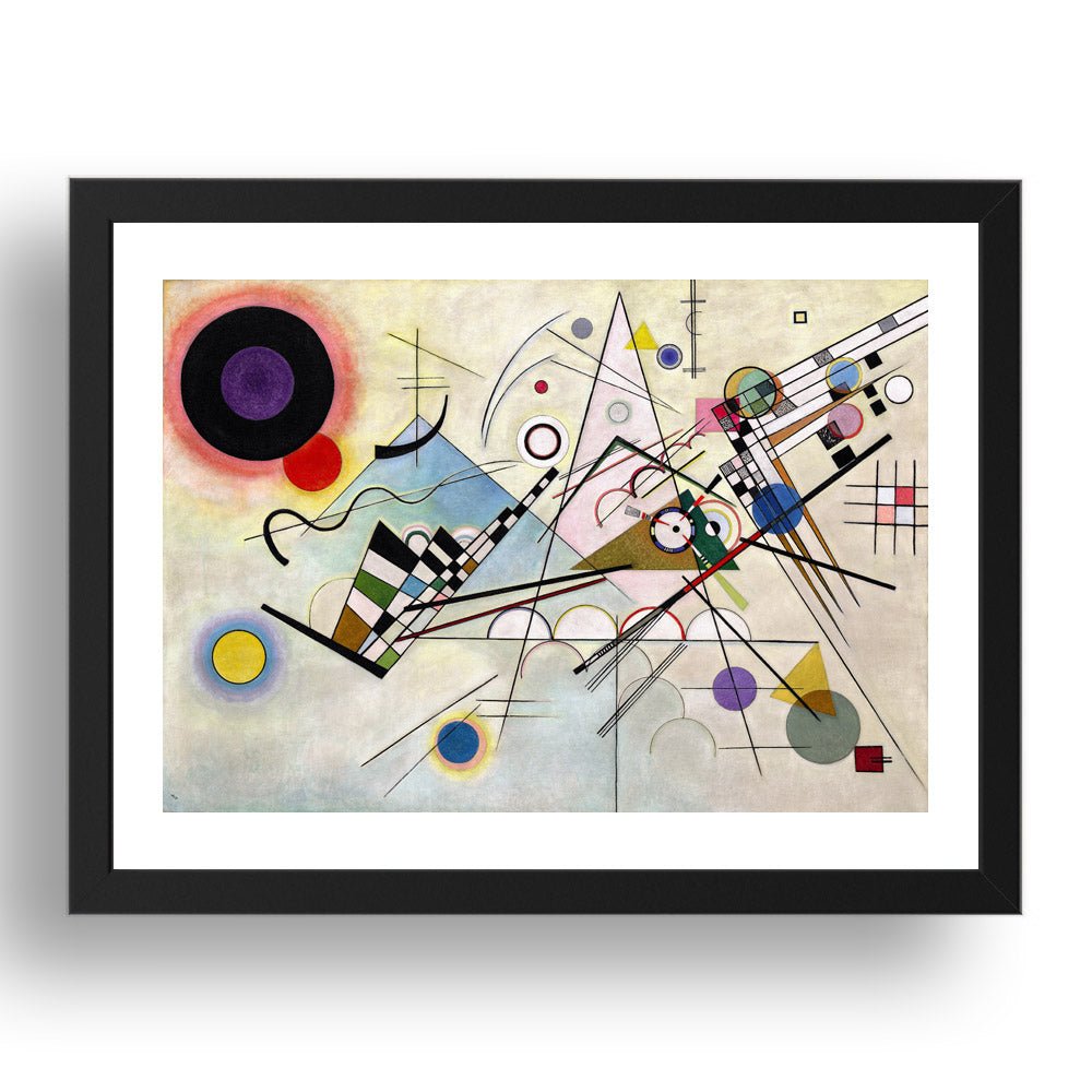 COMPOSITION 8 by Wassily Kandinsky, 17x13" Frame