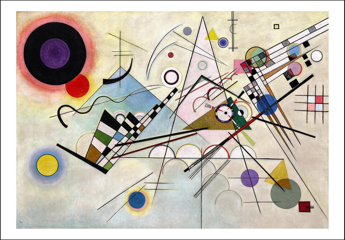 COMPOSITION 8 by Wassily Kandinsky, 23x16"( A2 size ) Poster Print