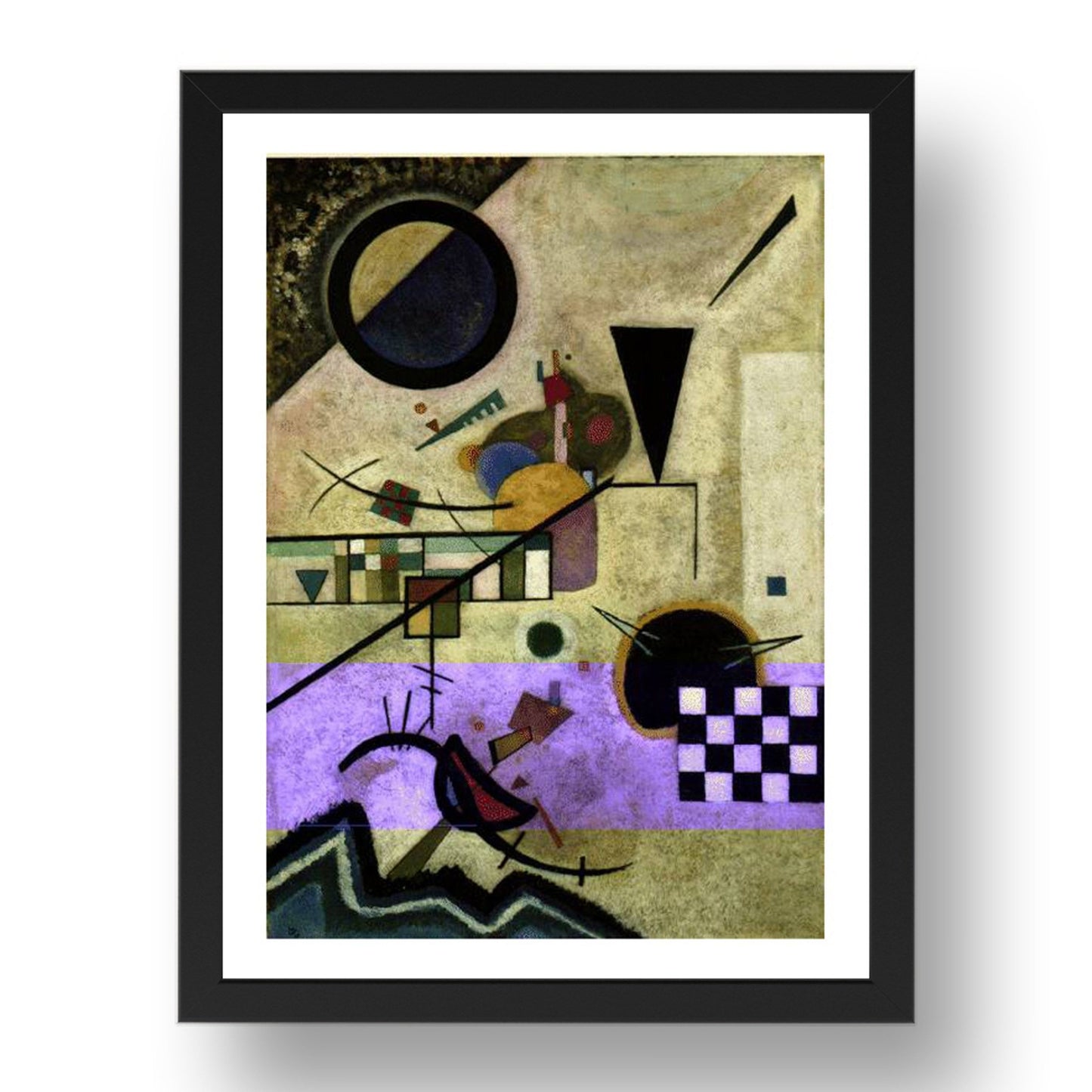 Contrasting Sounds 1924 by Wassily Kandinsky, 17x13" Frame