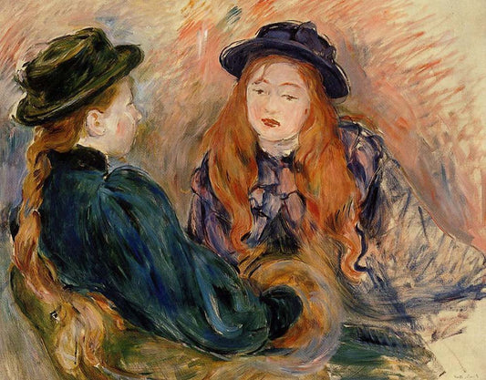 Conversation - 1891 - by Berthe Morisot, vintage art, modern poster print