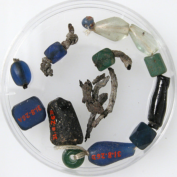 :Beads and String Fragments 4th century-16x12"(A3) Poster