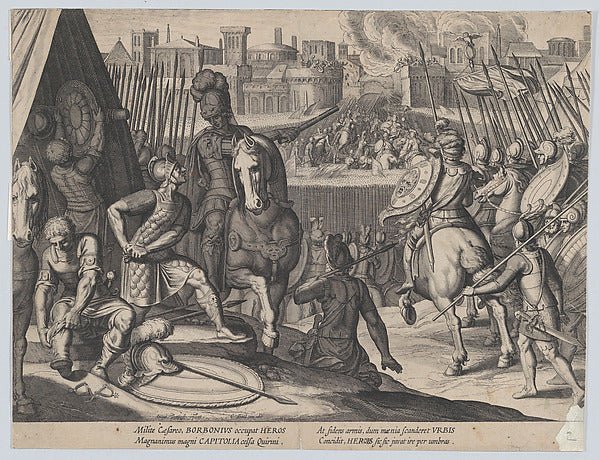 Cornelis Boel , After Antonio Tempesta:Plate 2: The city of-16x12"(A3) Poster