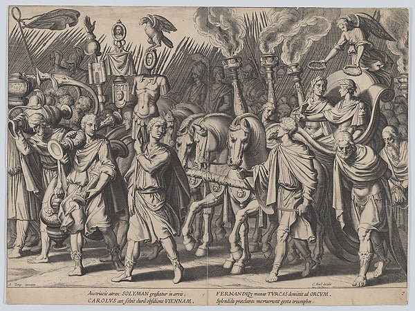 Cornelis Boel , After Antonio Tempesta:Plate 7: Triumphal Pr-16x12"(A3) Poster