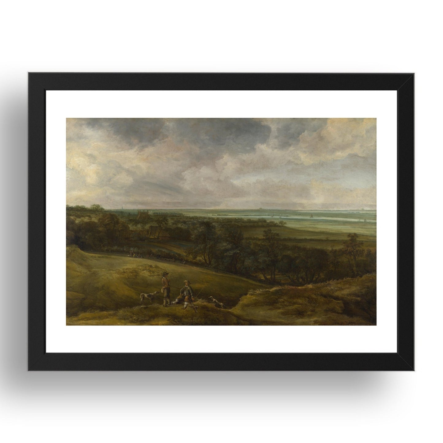 Cornelis van der Schalcke: An Extensive River Landscape, Poster in 17x13"(A3) Frame