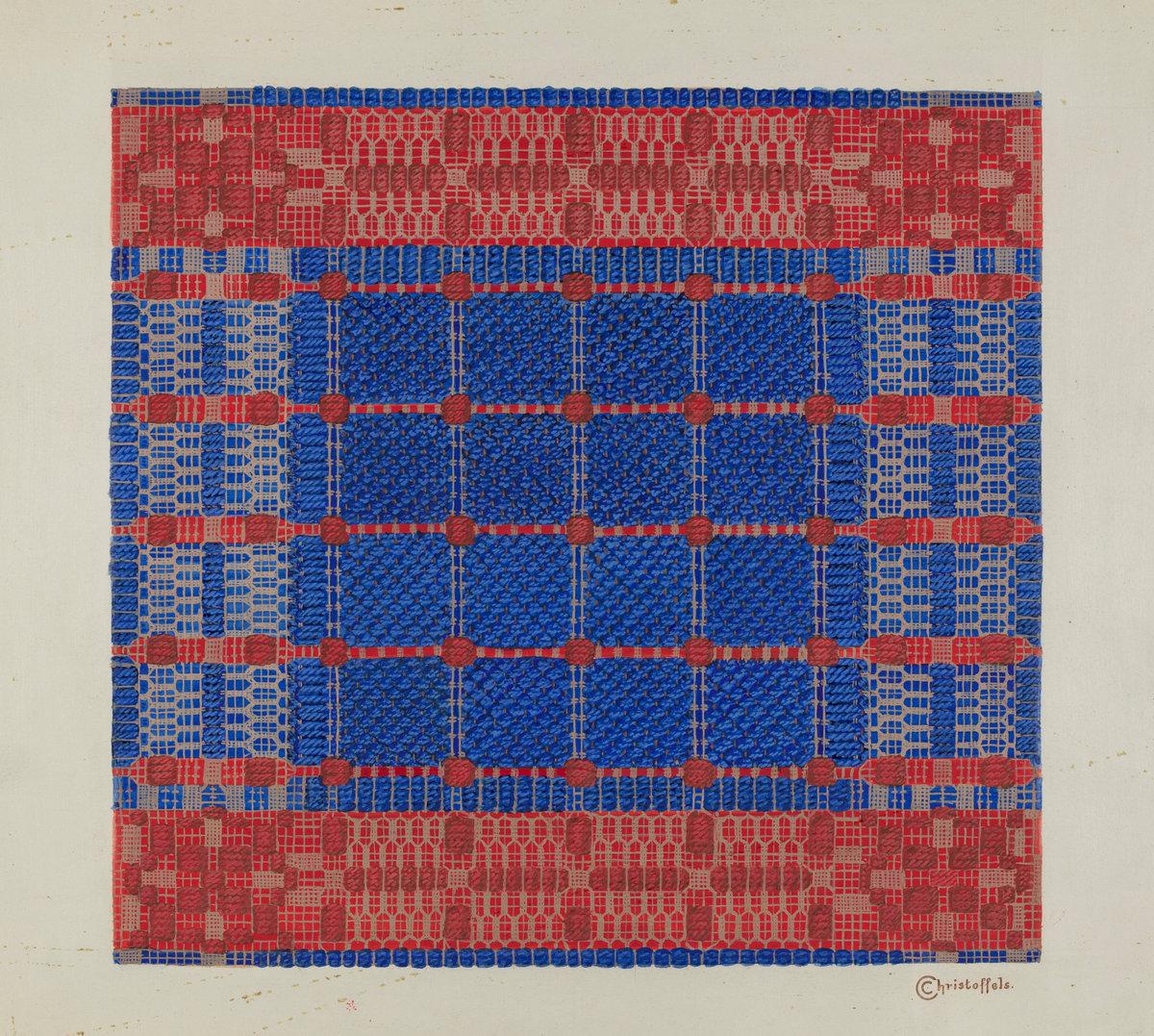 Cornelius Christoffels:Coverlet (Section),16x12"(A3) Poster