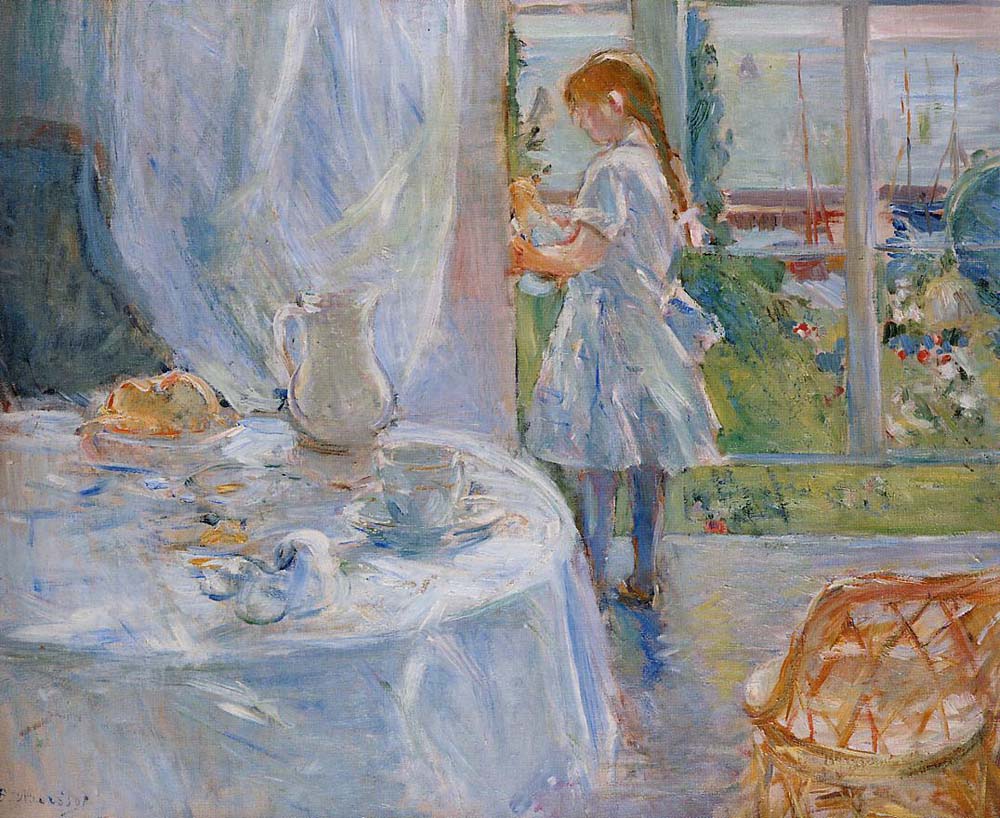 Cottage Interior also known as Interior at Jersey - 1886 - Musee dIxelles Belgium by Berthe Morisot, vintage art, modern poster print