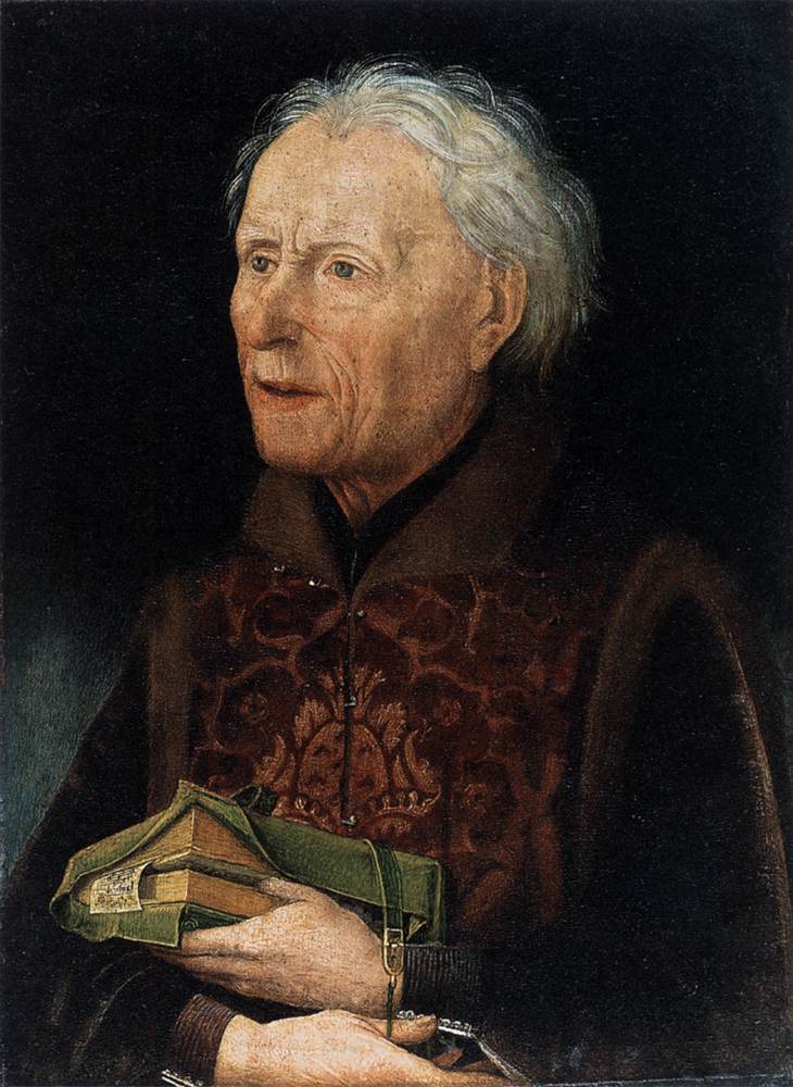 Count Georg von Lowenstein (right wing of Hof Altarpiece), vintage artwork by Hans Pleydenwurff, A3 (16x12") Poster Print