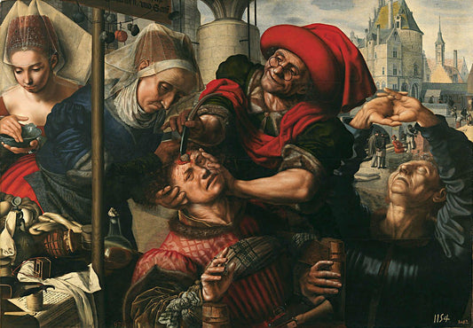 Cure of Folly, vintage artwork by Jan Sanders van Hemessen, A3 (16x12") Poster Print