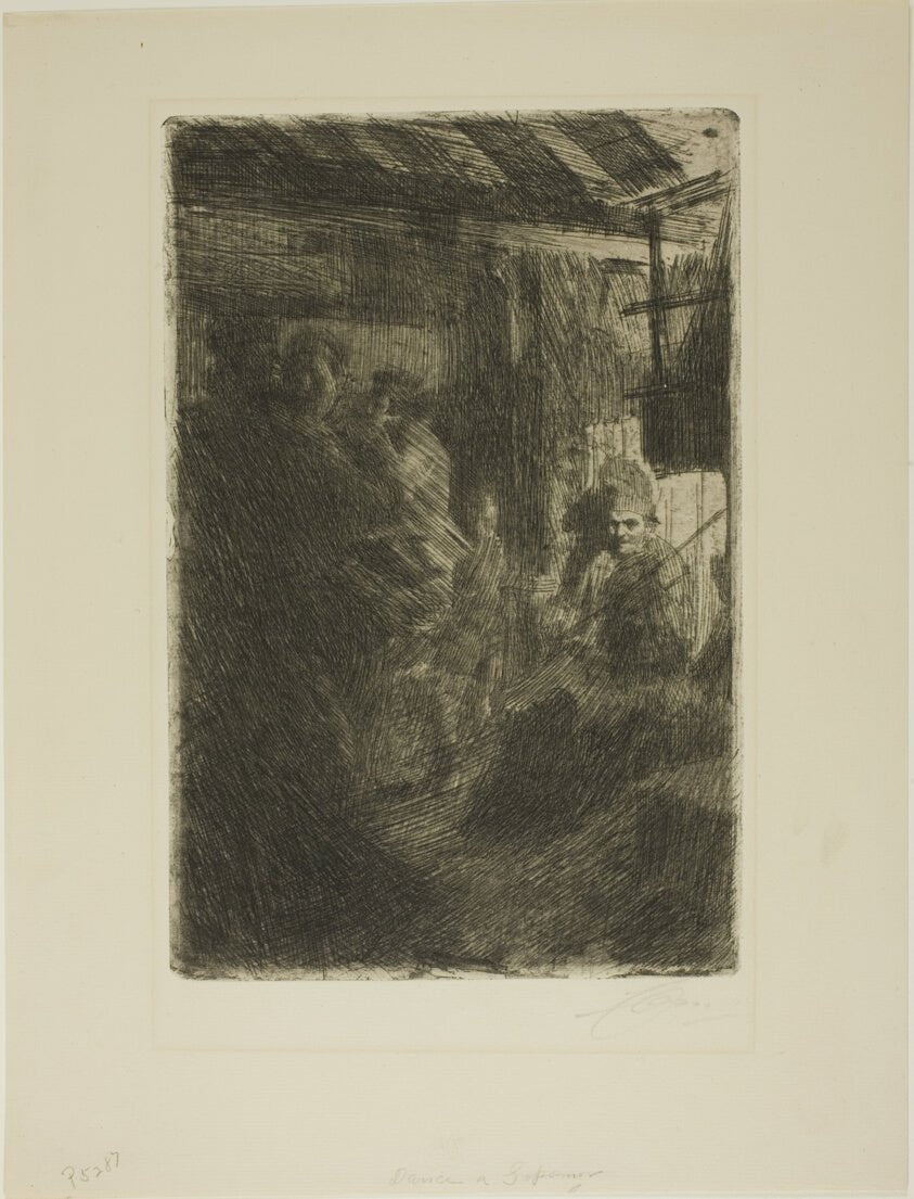 Dance at Gopsmor by Anders Zorn, 23x16"( A2 size) Poster Print