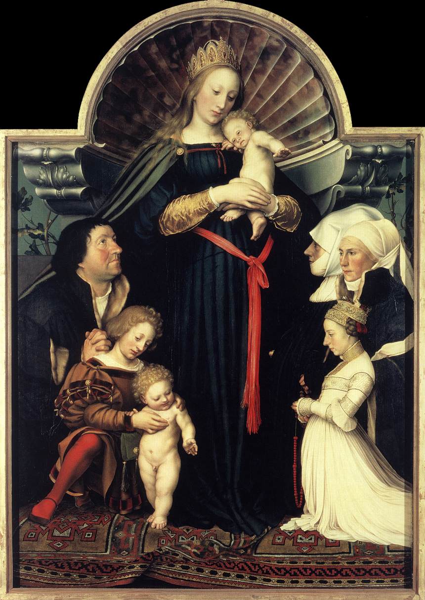 Darmstadt Madonna, vintage artwork by Hans Holbein the Younger, A3 (16x12") Poster Print