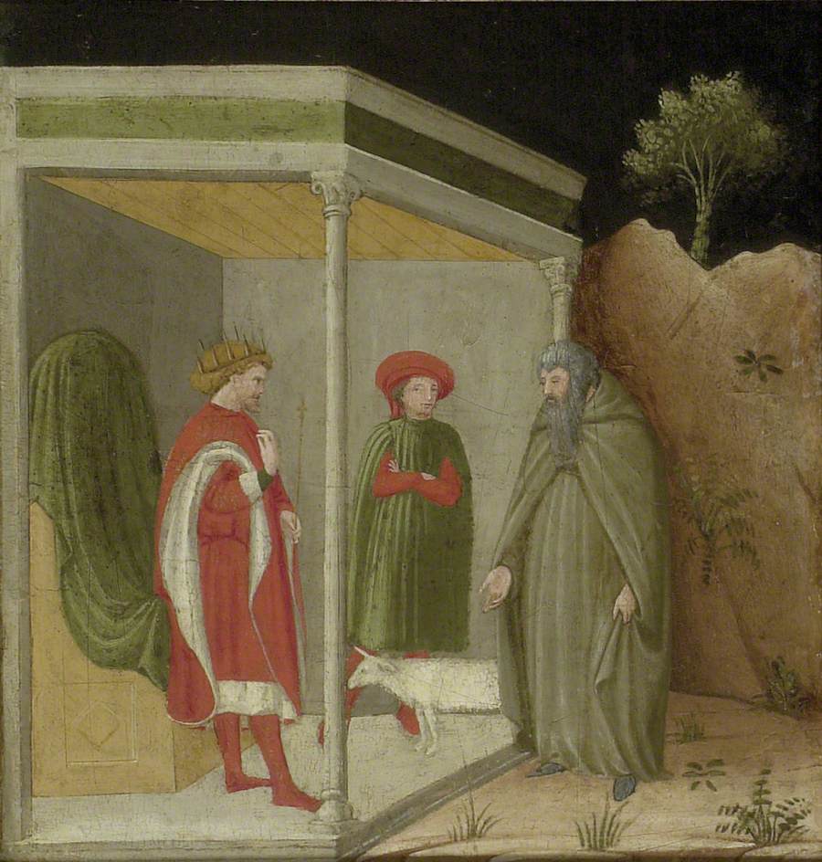 David Reproved by Nathan, vintage artwork by Attributed to Paolo Schiavo, A3 (16x12") Poster Print