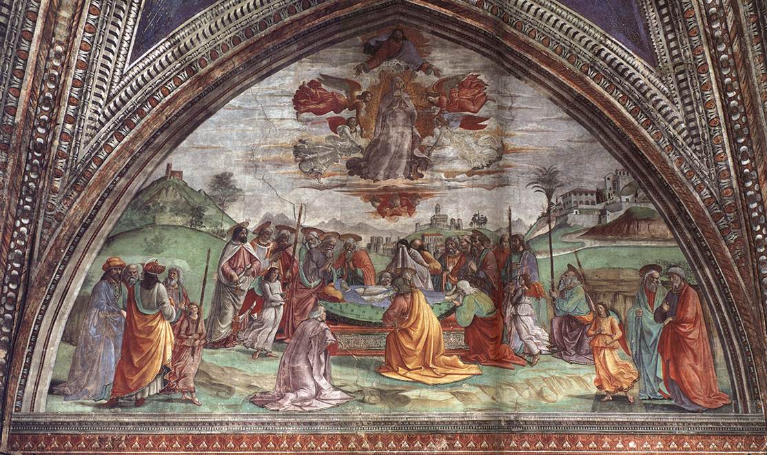 Death and Assumption of the Virgin, vintage artwork by Domenico Ghirlandaio, A3 (16x12") Poster Print