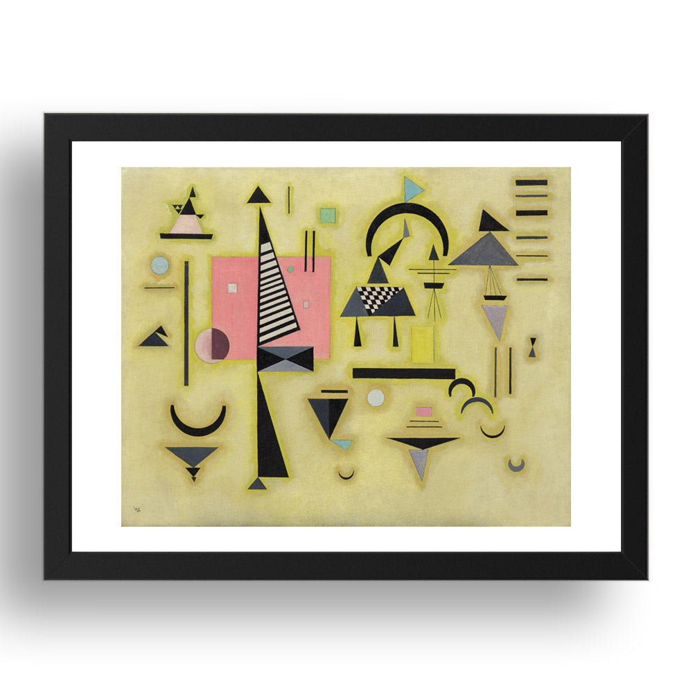 DECISIVE ROSE by Wassily Kandinsky, 17x13" Frame