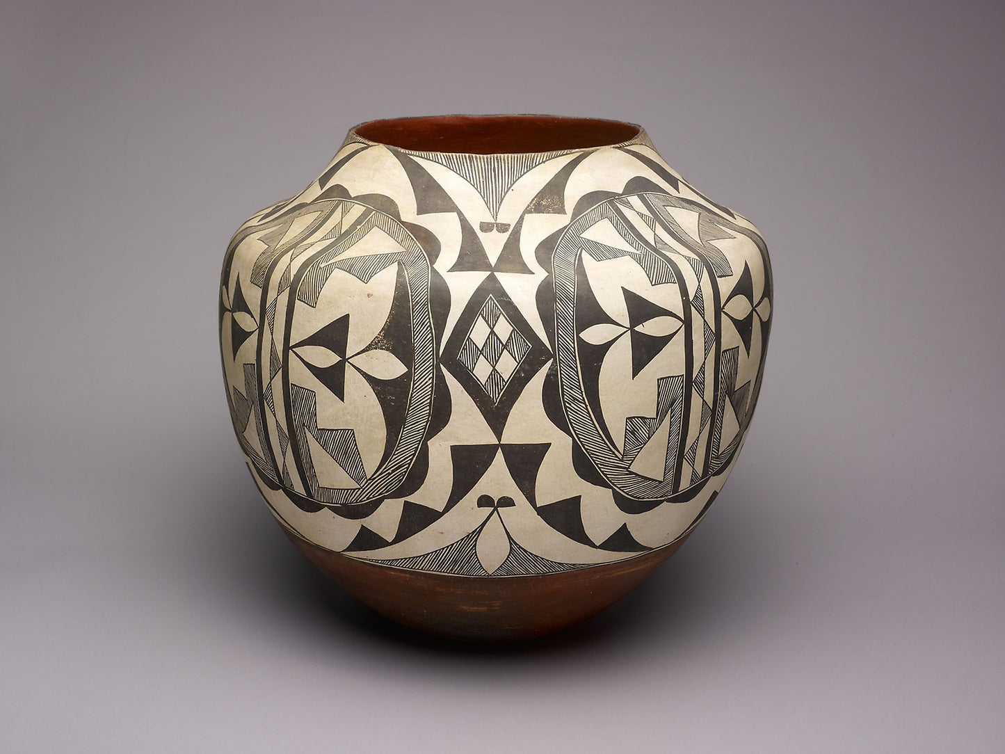 Black-and-White Storage Jar with Abstract Geometric Motifs: Acoma, Poster Print Wall Art
