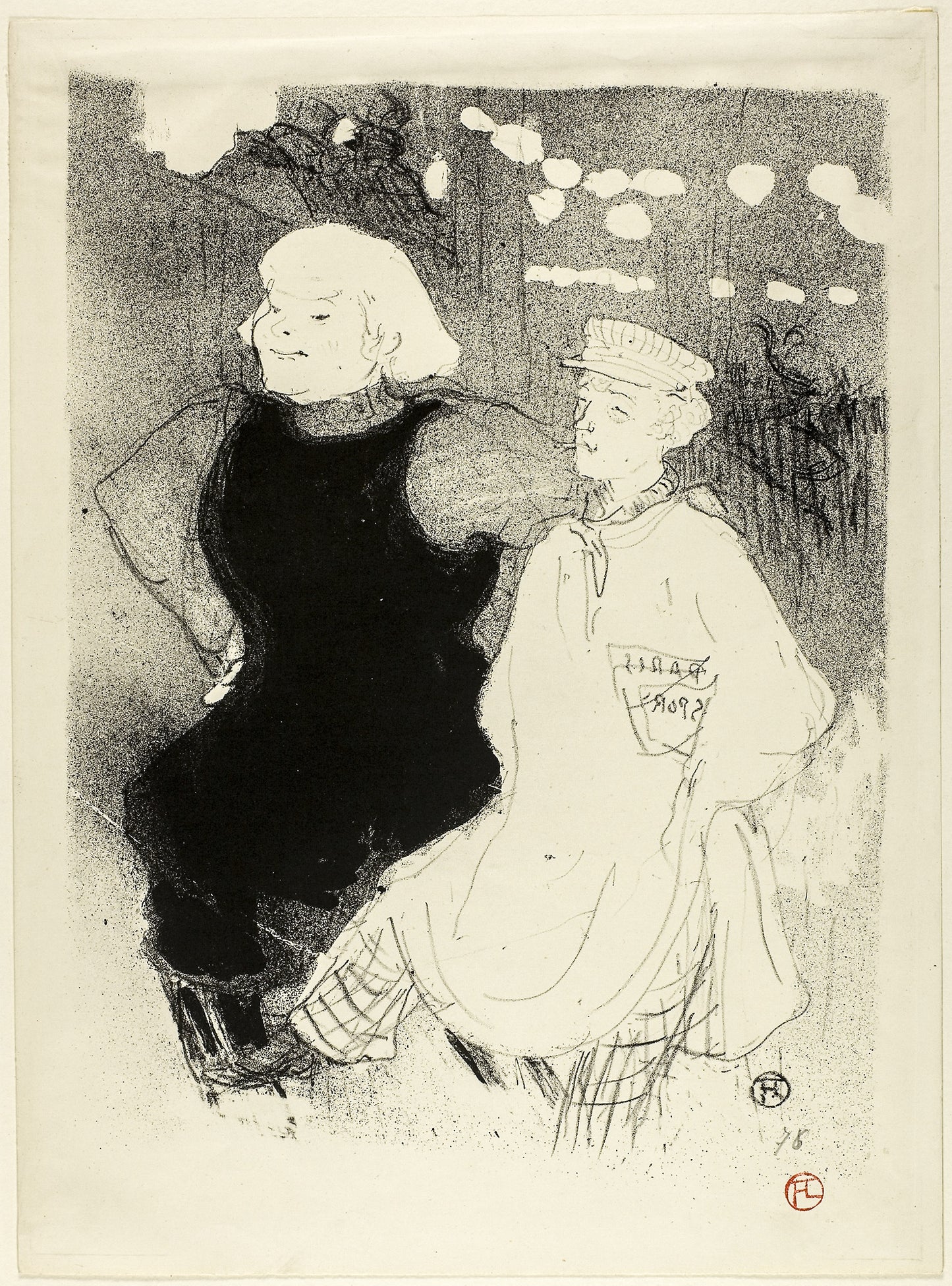At the Moulin Rouge - the Franco-Russian Alliance - Henri de Toulouse-Lautrec, Poster Print Wall Art