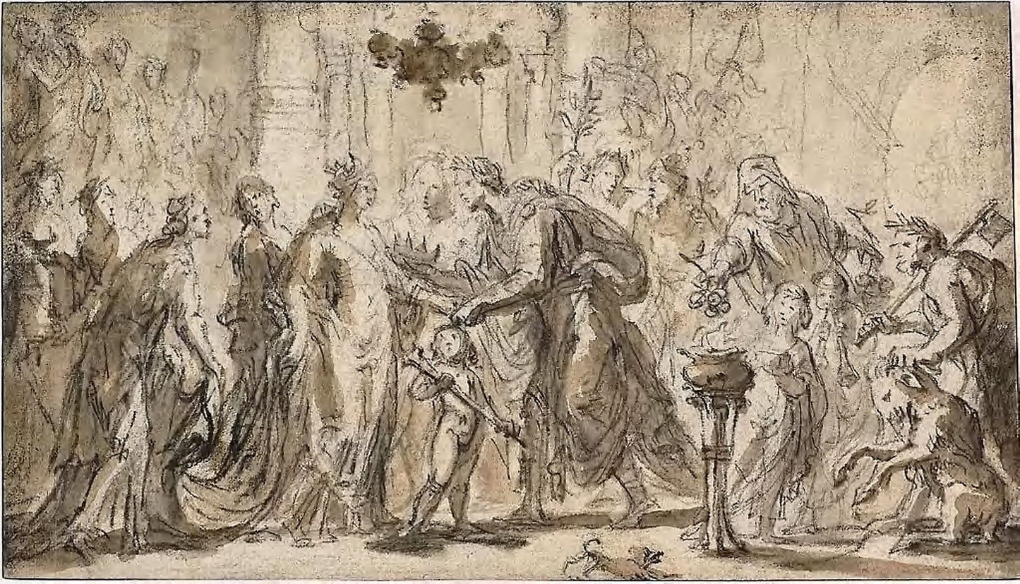 The Marriage of Zenobia and Odenatus - Justus van Egmont, Poster Print Wall Art