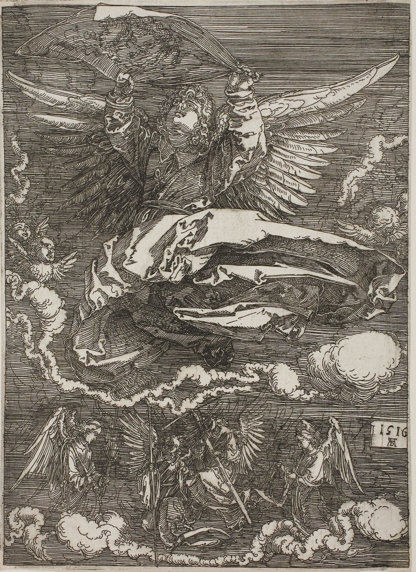Sudarium Spread Out - an Angel - Albrecht Dürer, Poster Print Wall Art