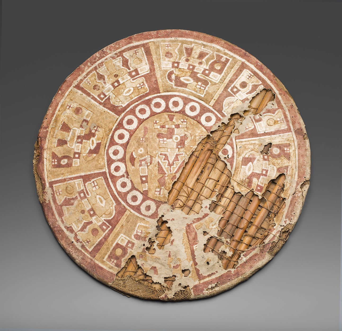 Shield Painted with Abstract Figures - Tiwanaku-Wari, Poster Print Wall Art
