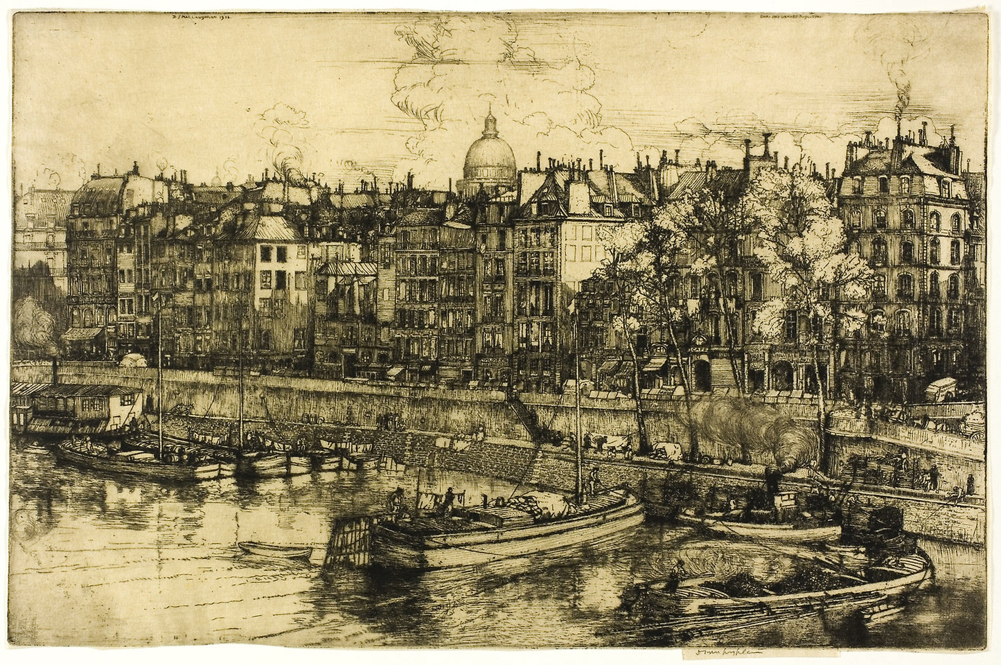Quai des Grands Augustine, Paris - Donald Shaw MacLaughlan, Poster Print Wall Art