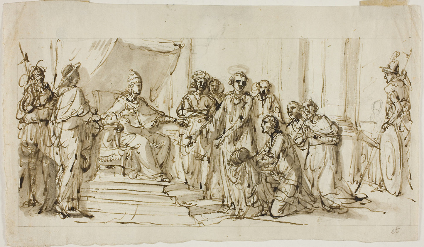 Papal Audience - Possibly Domenico Pozzi, Poster Print Wall Art