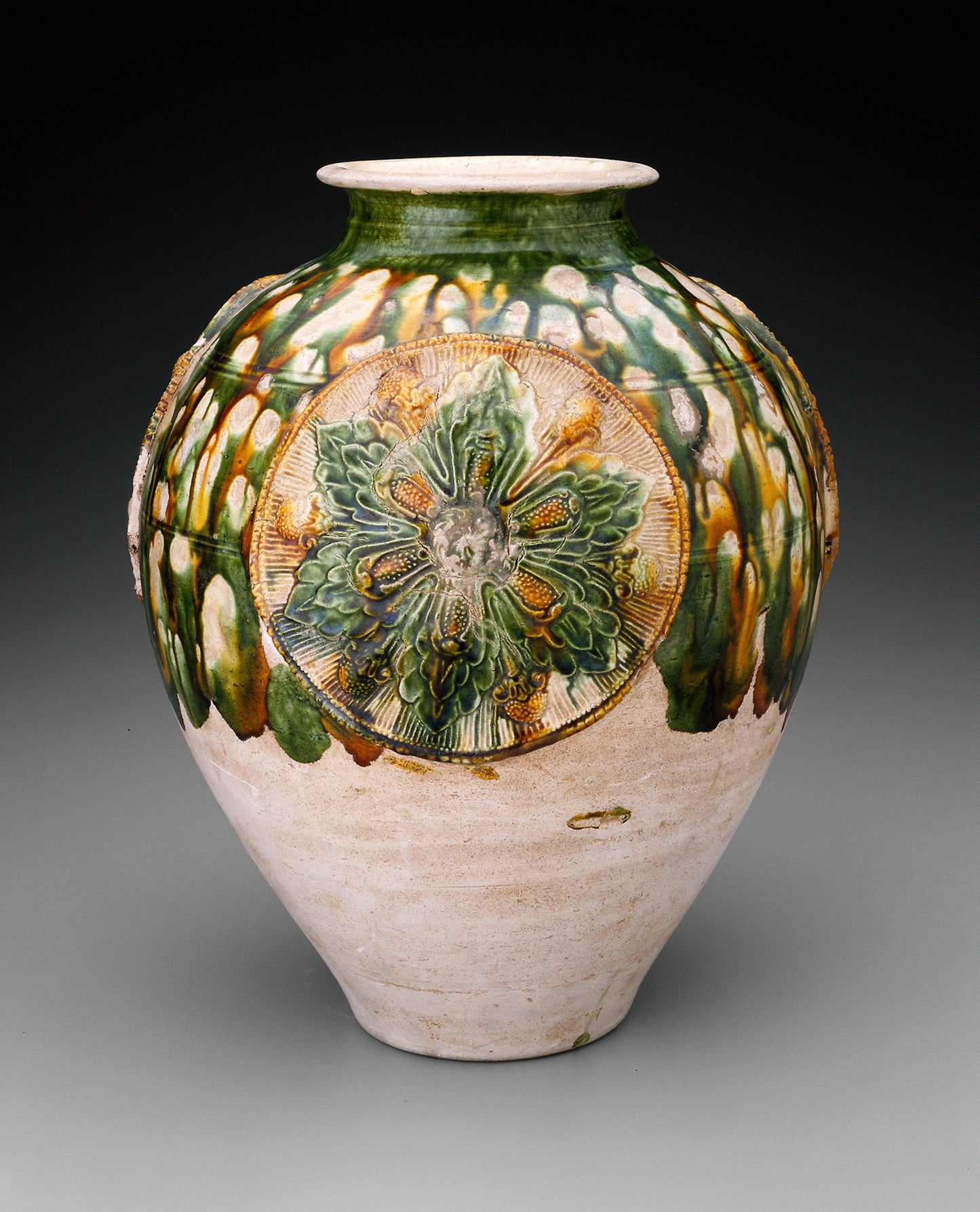 Jar with Floral Medallions - China, Poster Print Wall Art